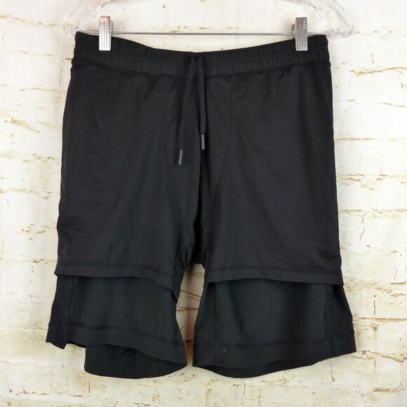 Lululemon X Soulcycle Pace Breaker Shorts Mens L Black  8” Lined Logo Gym - Picture 15 of 16